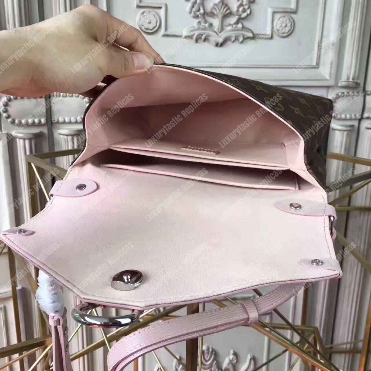LV Saint Michel Monogram Rose Ballerine