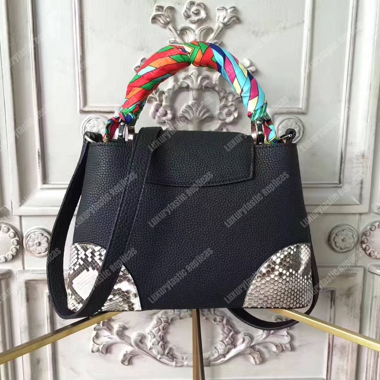 LV Capucines PM Python