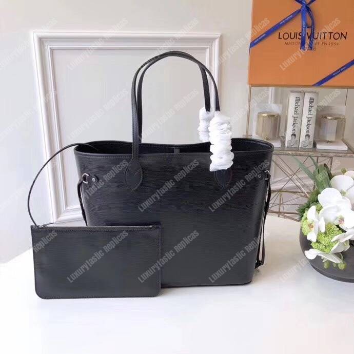 LV Neverfull MM Epi Leather Black
