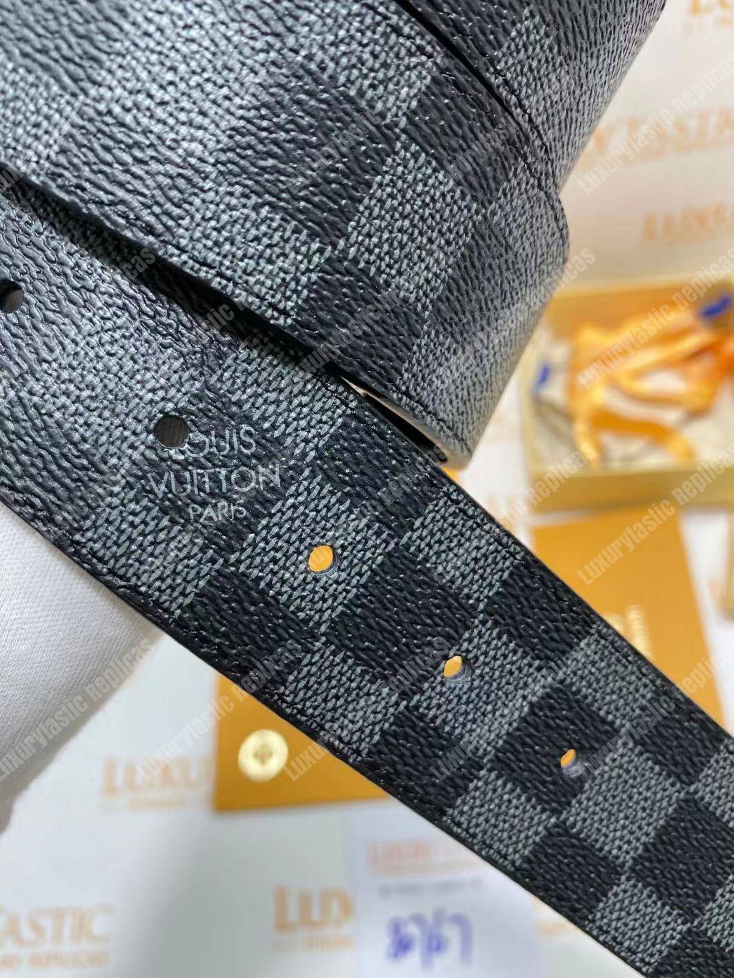LV Initiales 40MM Belt Damier Graphite Canvas
