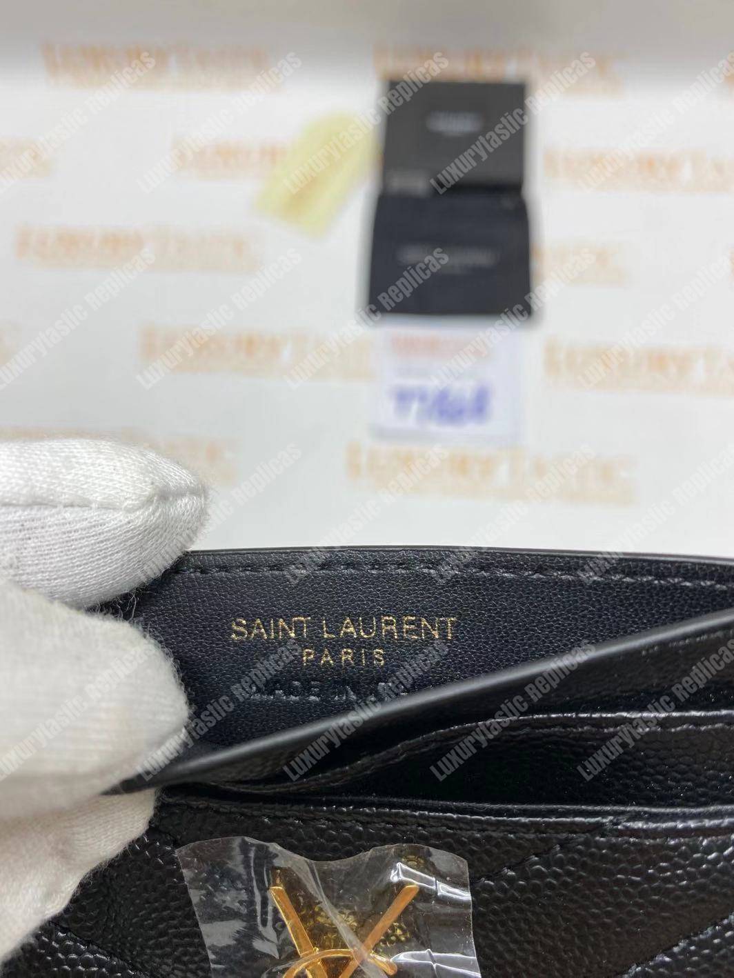 Saint Laurent Monogram Card Case Black