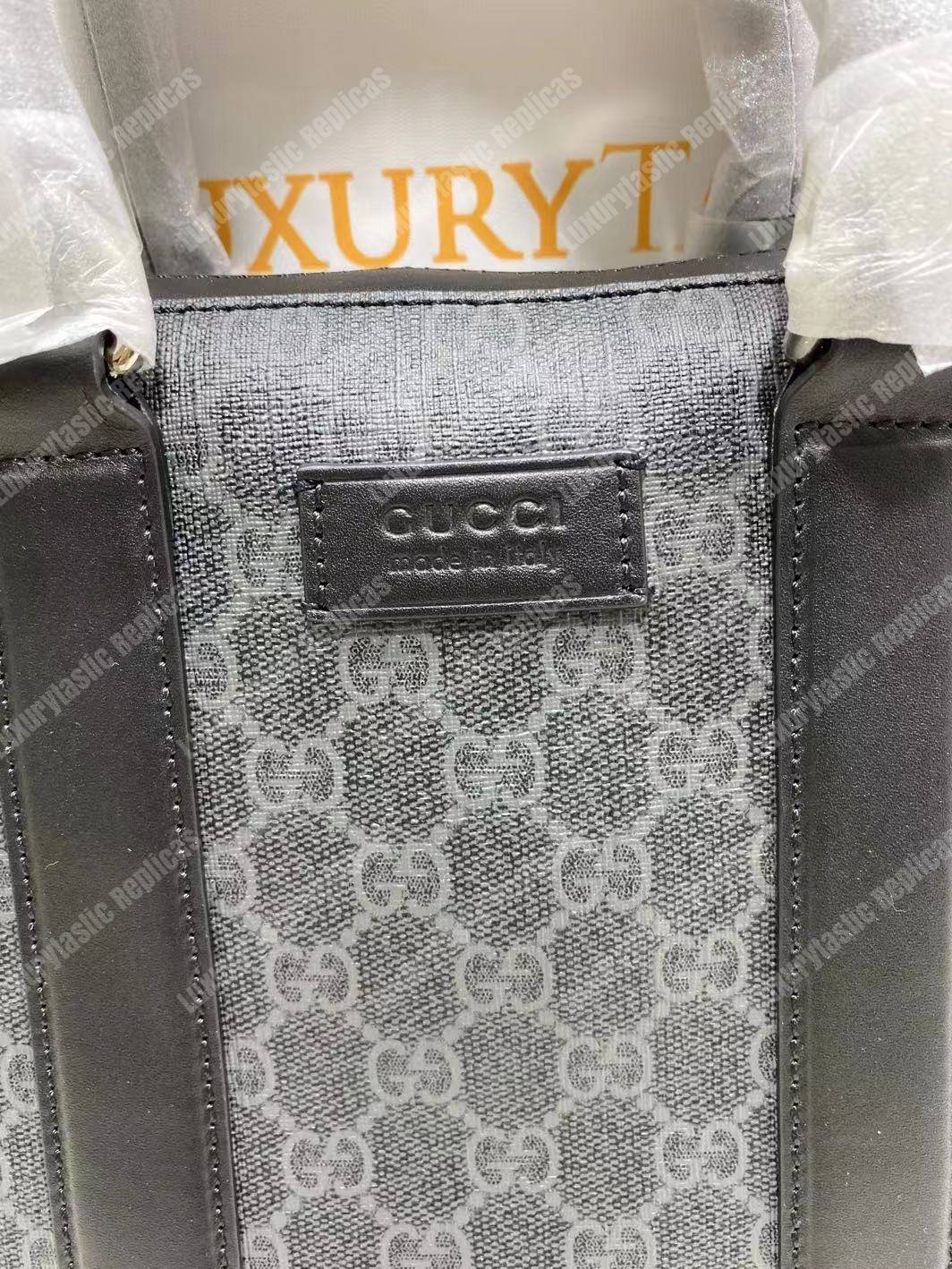 G*u*i gg sup*e briefcase black/grey canvas