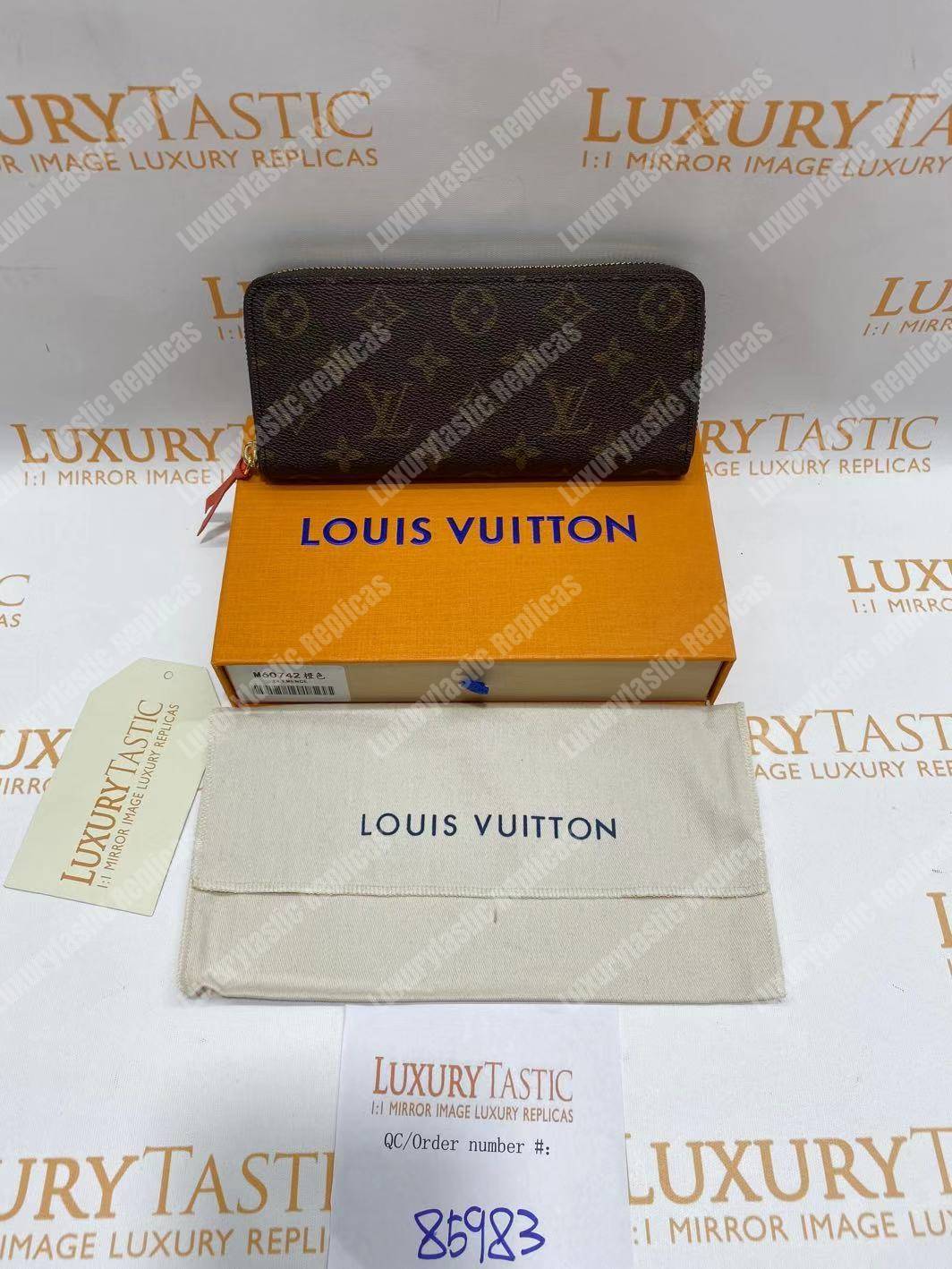 LV Clemence Wallet Monogram Orange