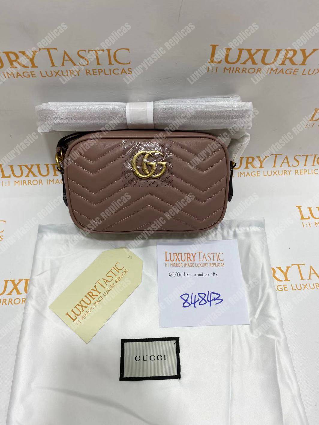 G*u*i gg marmont matelassé mini bag dusty pink