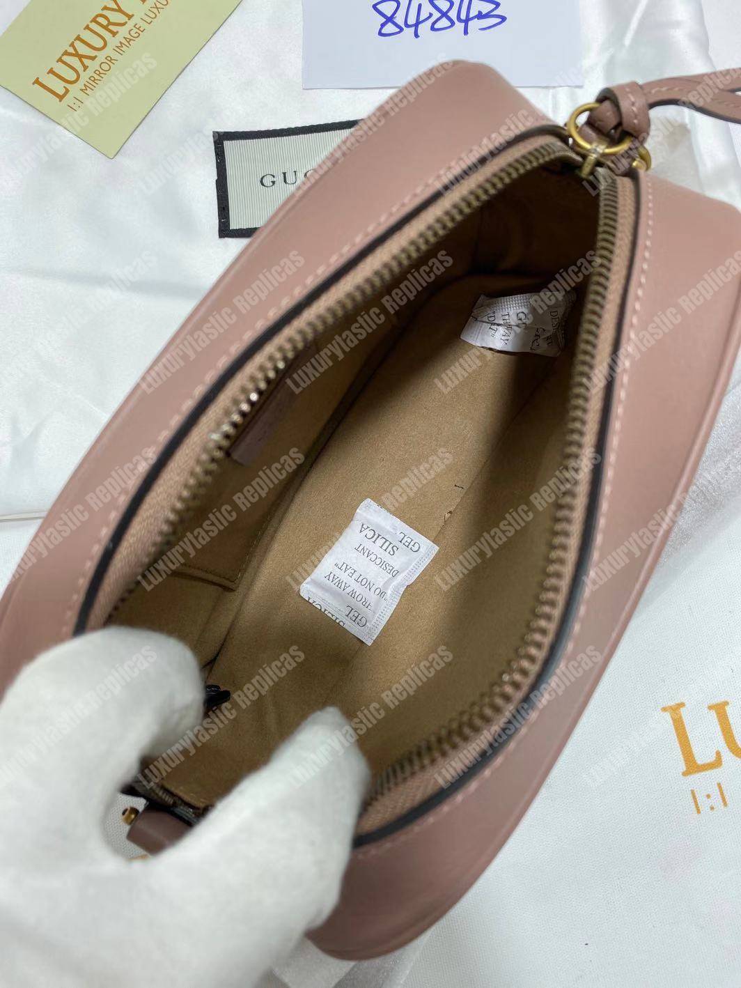 G*u*i gg marmont matelassé mini bag dusty pink