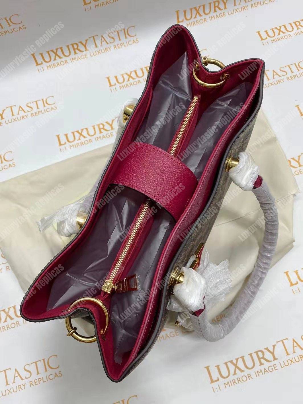 LV Riverside Damier Ebene Lie de Vin