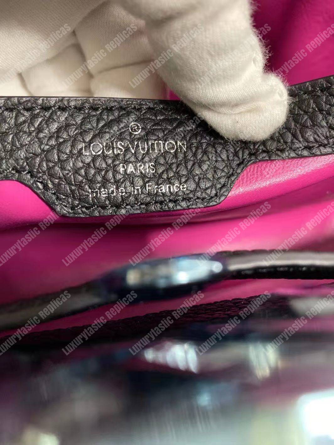 LV Capucines PM Noir Python Leather Trim
