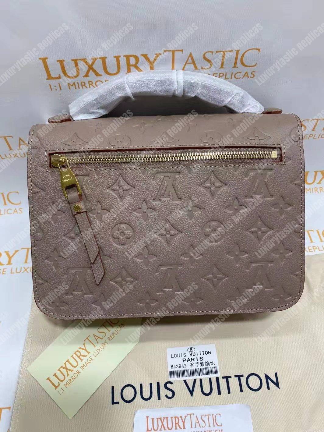 LV Pochette Metis Monogram Empreinte Leather Vison