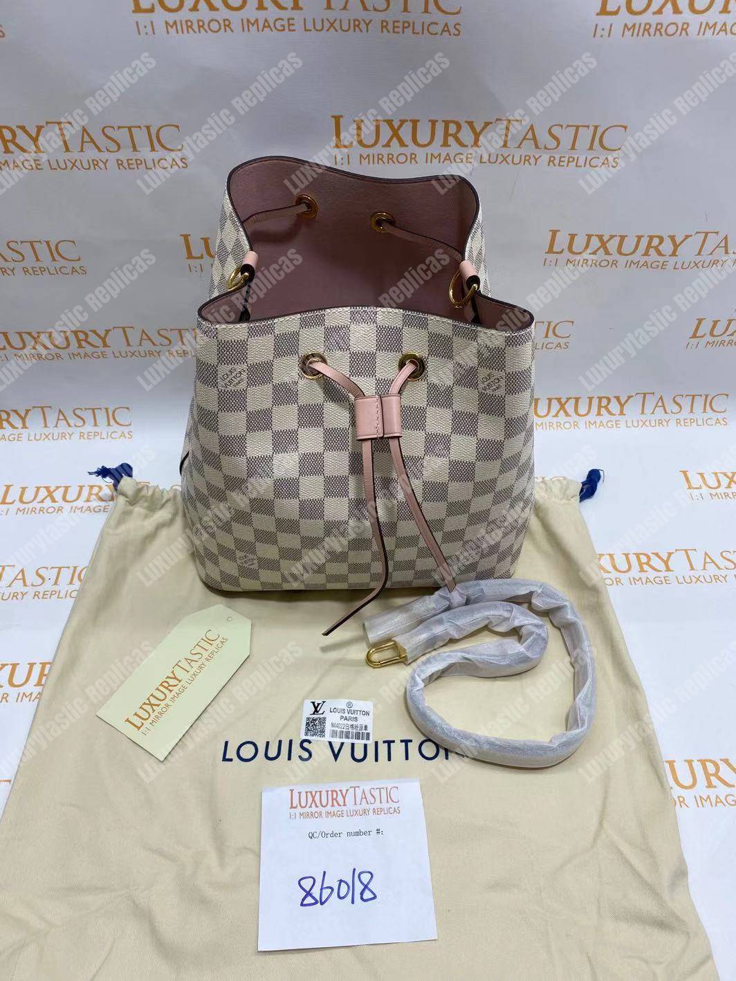 LV NéoNoé Damier Azur Canvas Eau de Rose Limited Edition