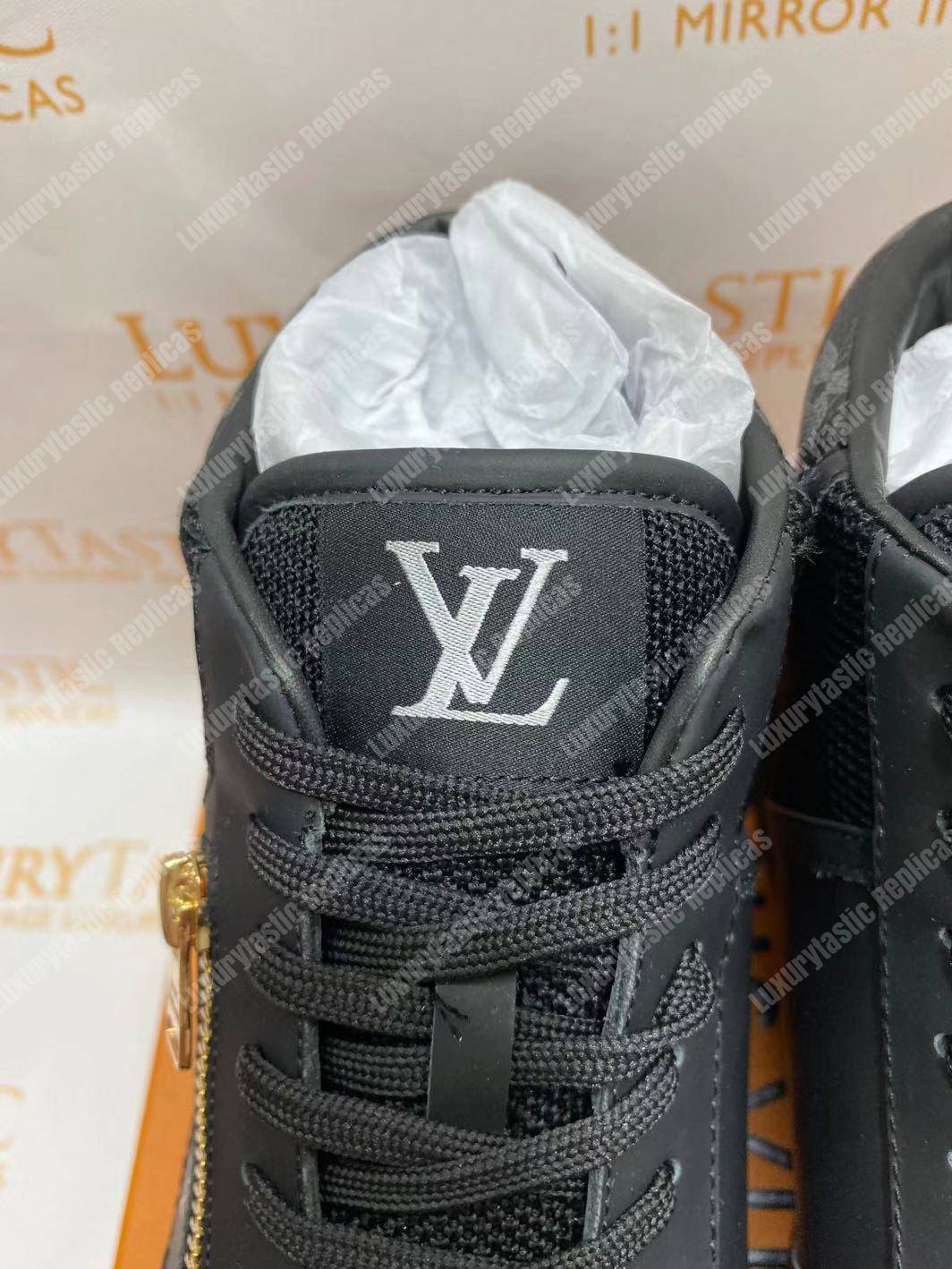LV Rivoli Zip On The Side Sneaker Boot Black