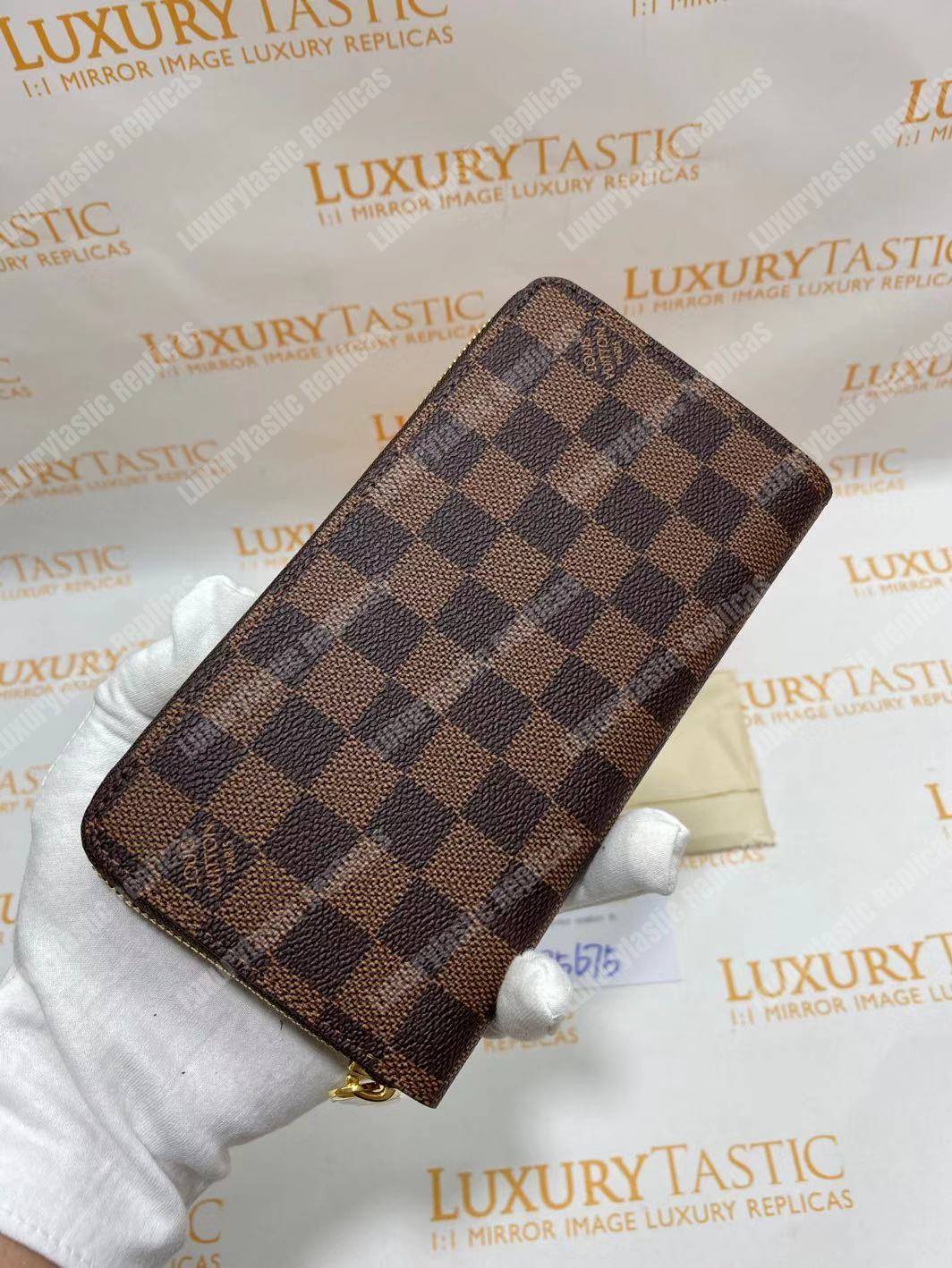 LV Zippy Wallet Damier Ebene Brown
