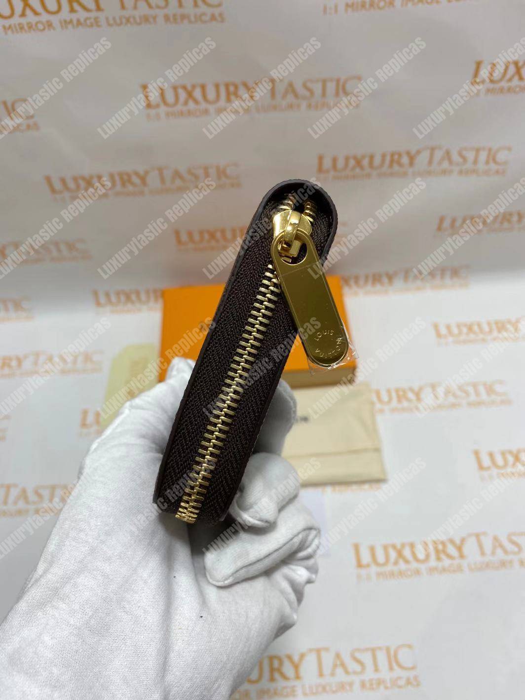 LV Zippy Wallet Damier Ebene Brown