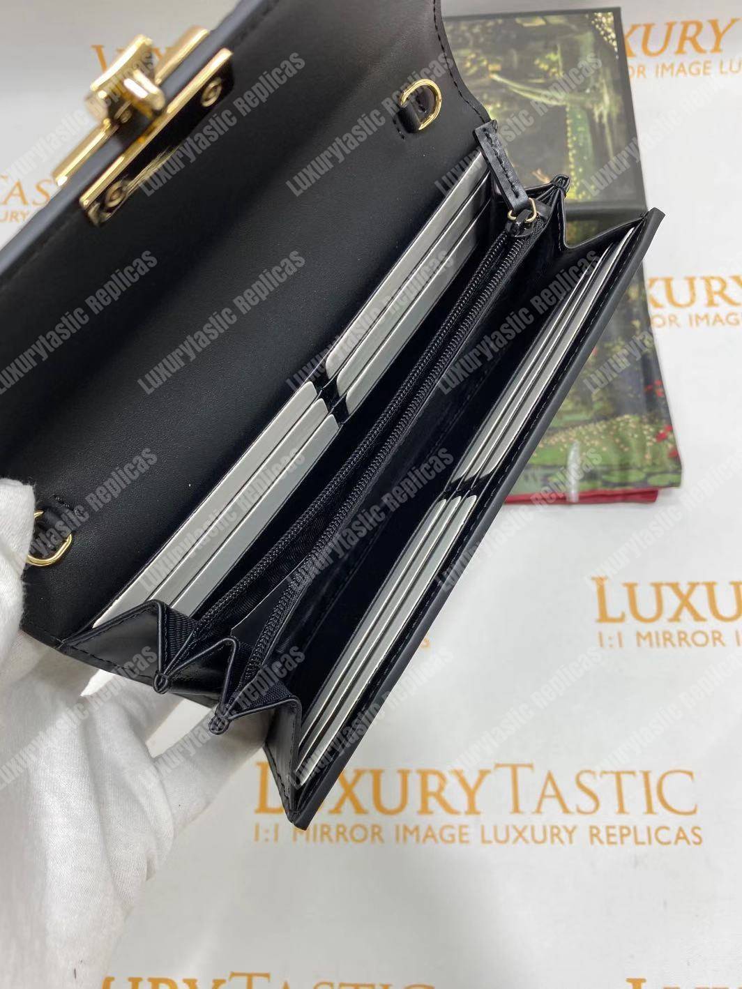 G*u*i gg padlock continental wallet black