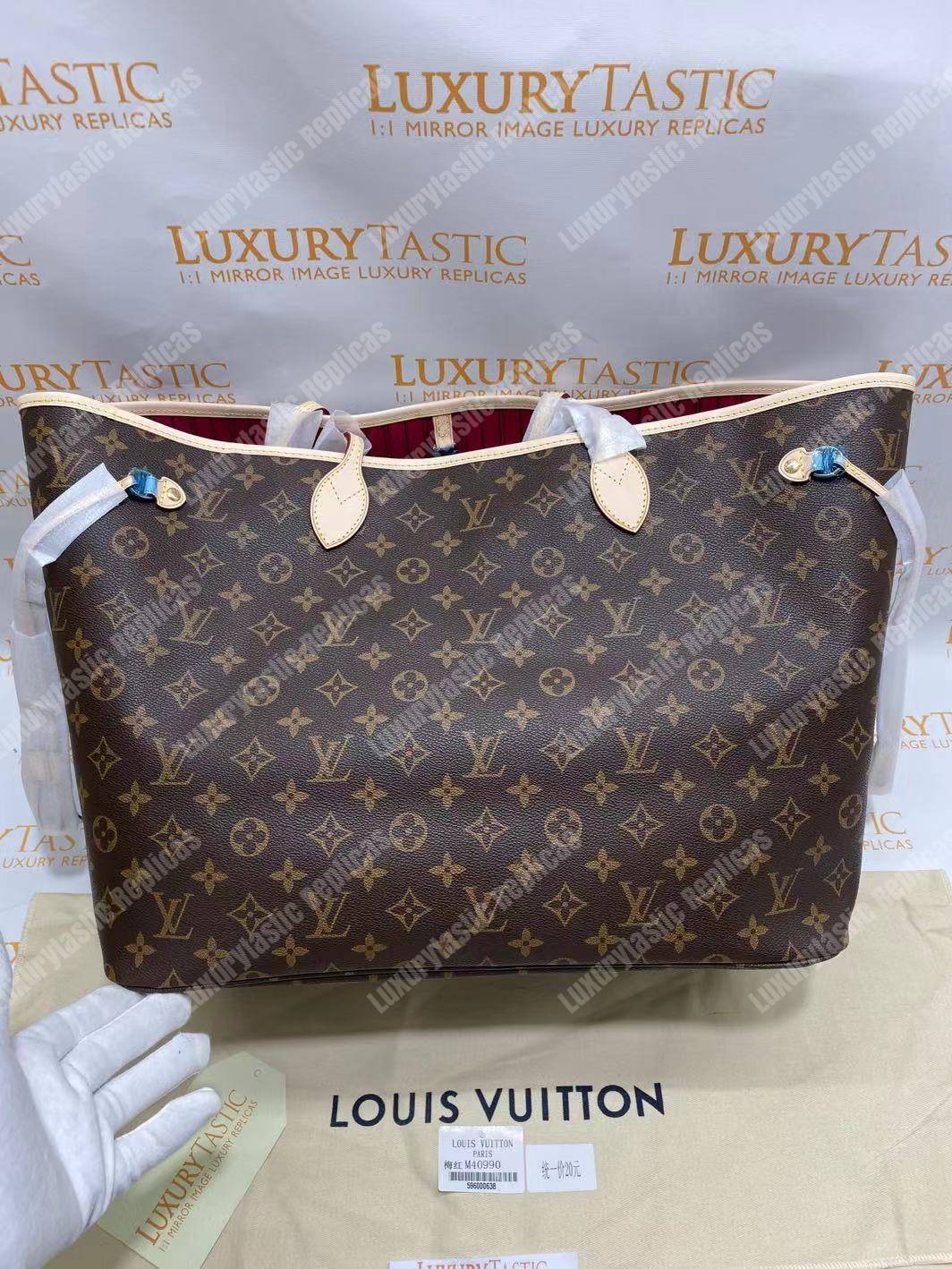 LV Neverfull GM Monogram Pivoine