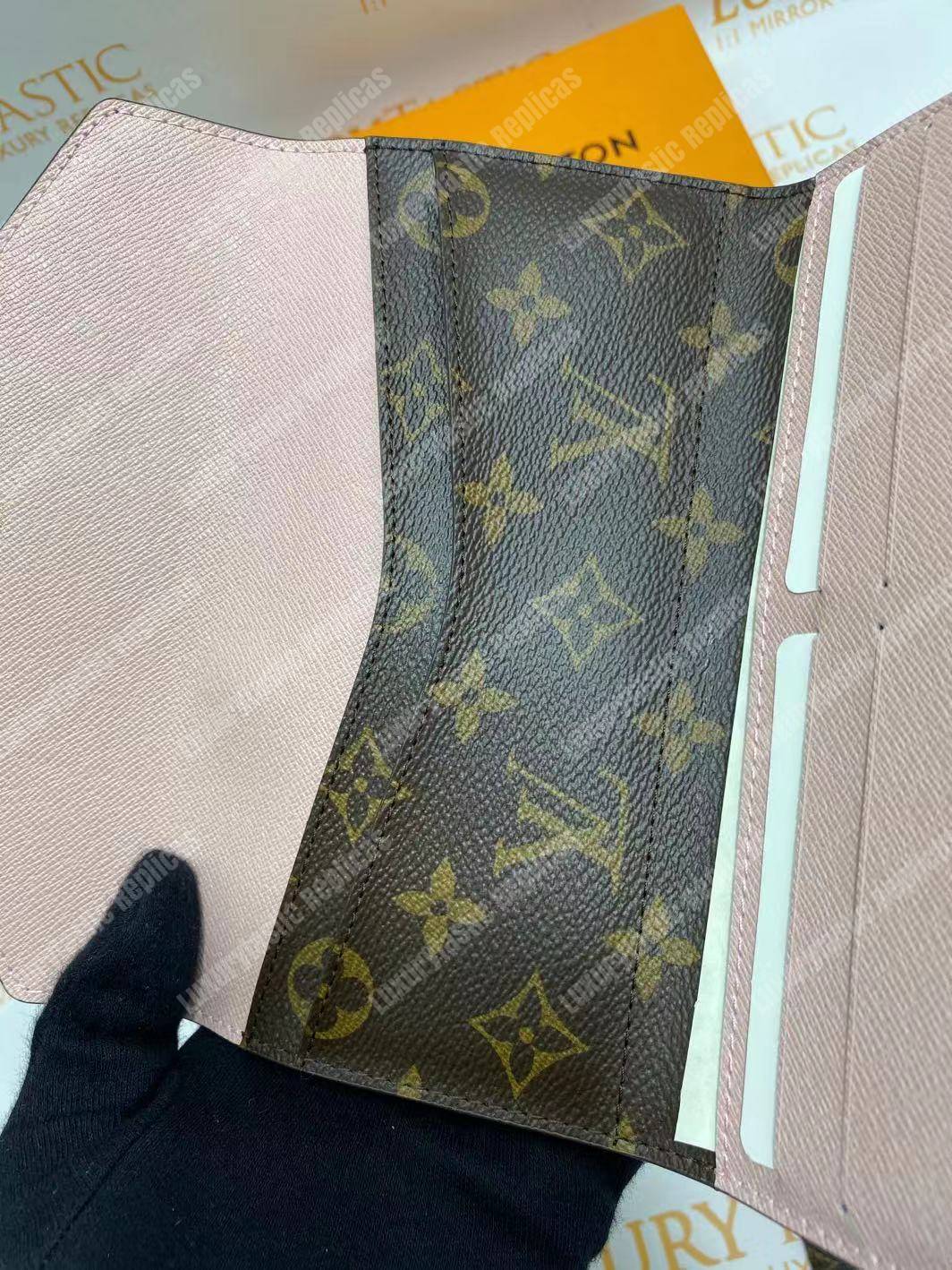 LV Joséphine Wallet Monogram Rose Ballerine