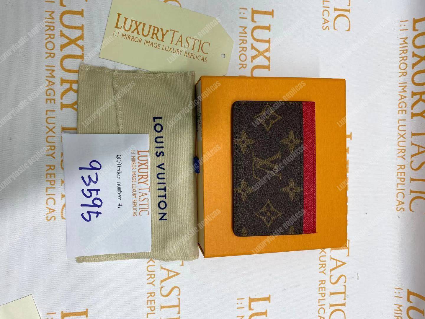 LV Card Holder Monogram Canvas Fuchsia Pink