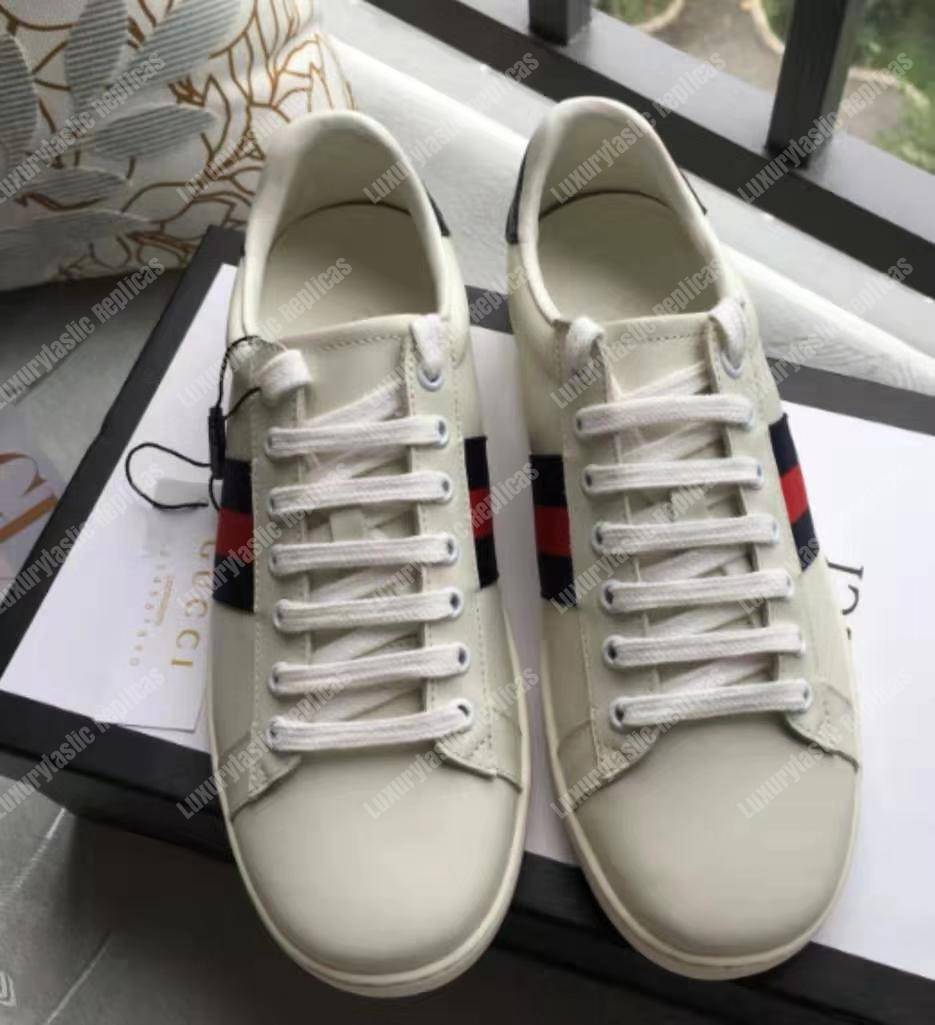 G*u*i ace leather sneaker white