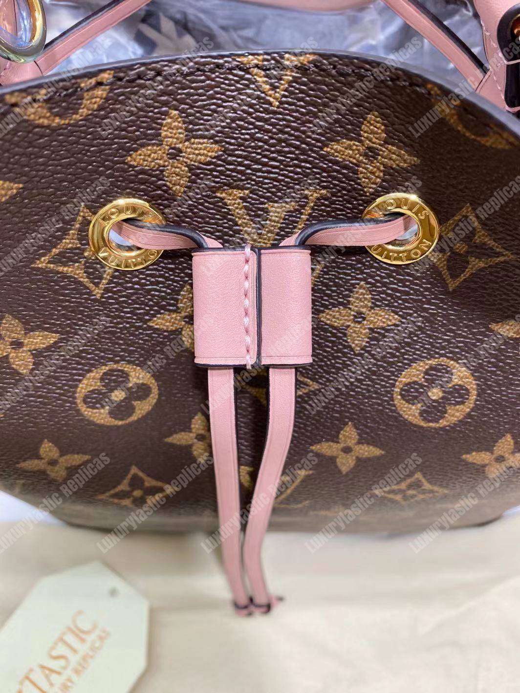 LV NéoNoé Monogram Bucket Bag Rose Ballerine