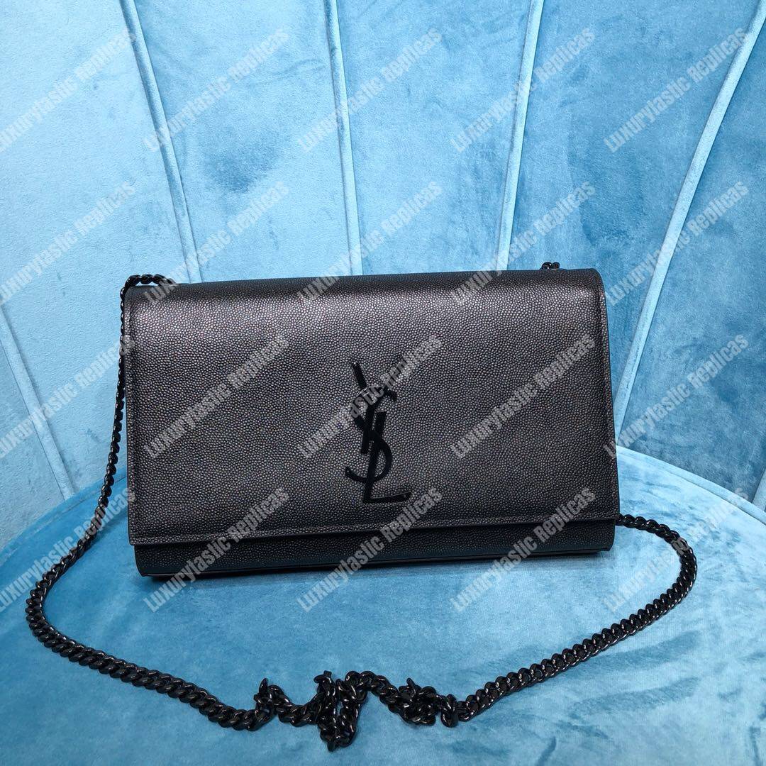 Saint Laurent Kate Small In Grain De Poudre Embossed Leather Matte Hardware