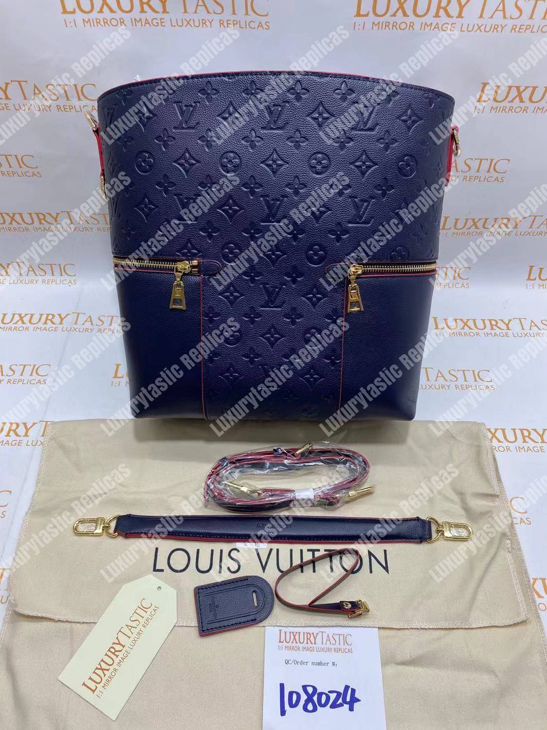 LV Melie Designer Monogram Leather Marine Rouge