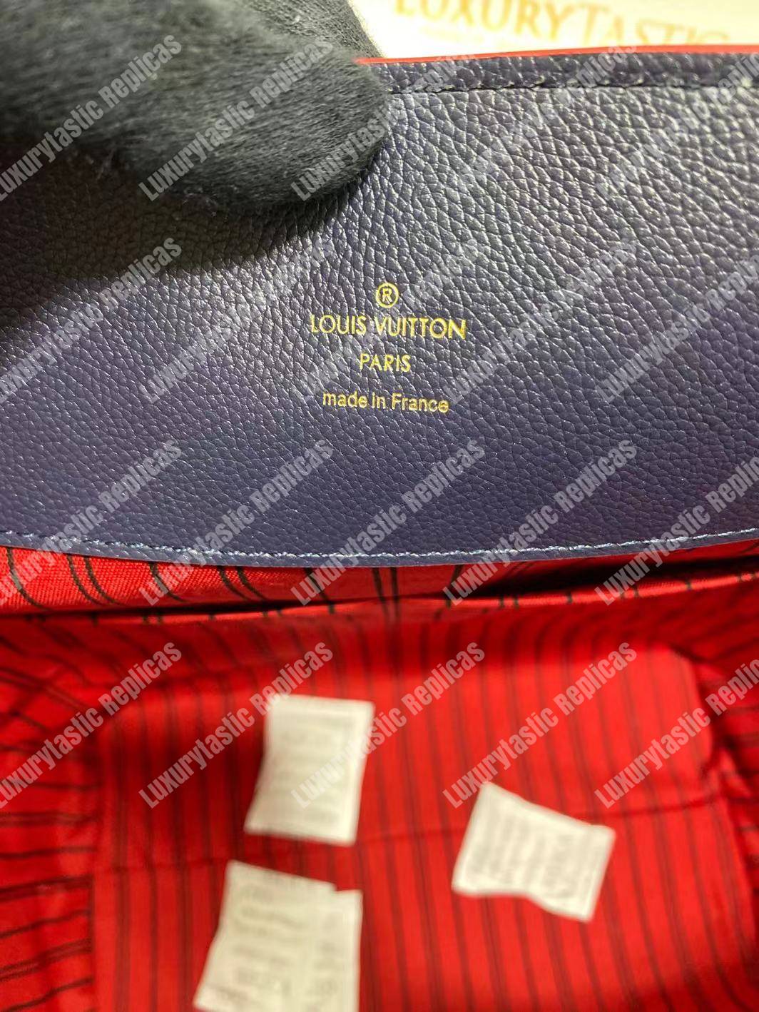 LV Melie Designer Monogram Leather Marine Rouge