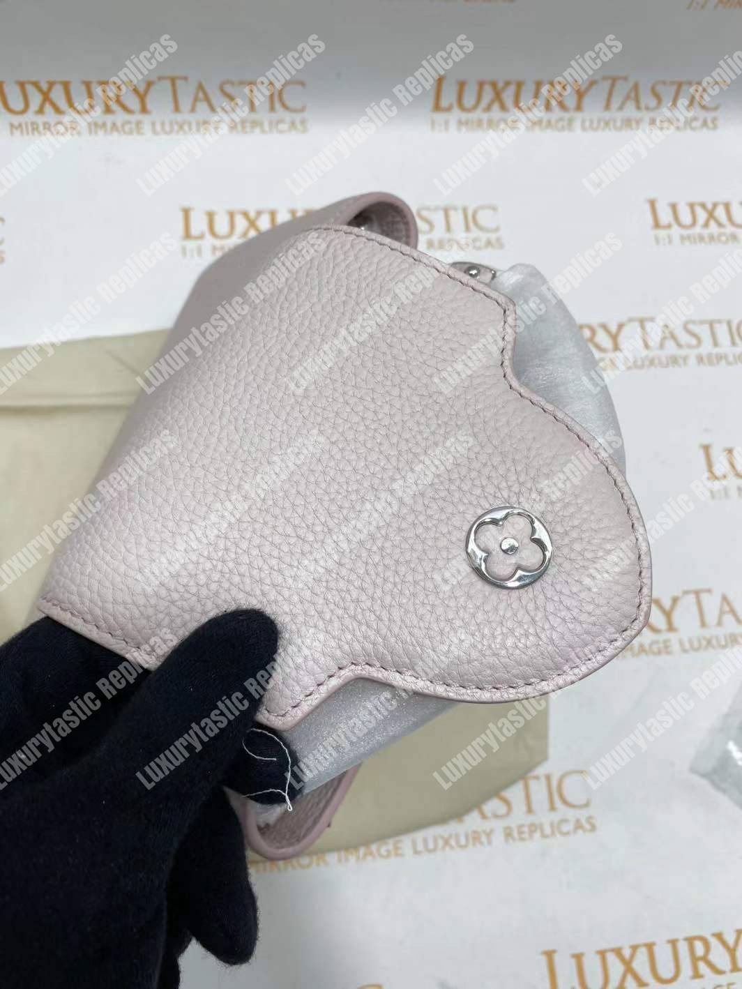 LV Capucines BB Taurillon Leather Rose Ballerine