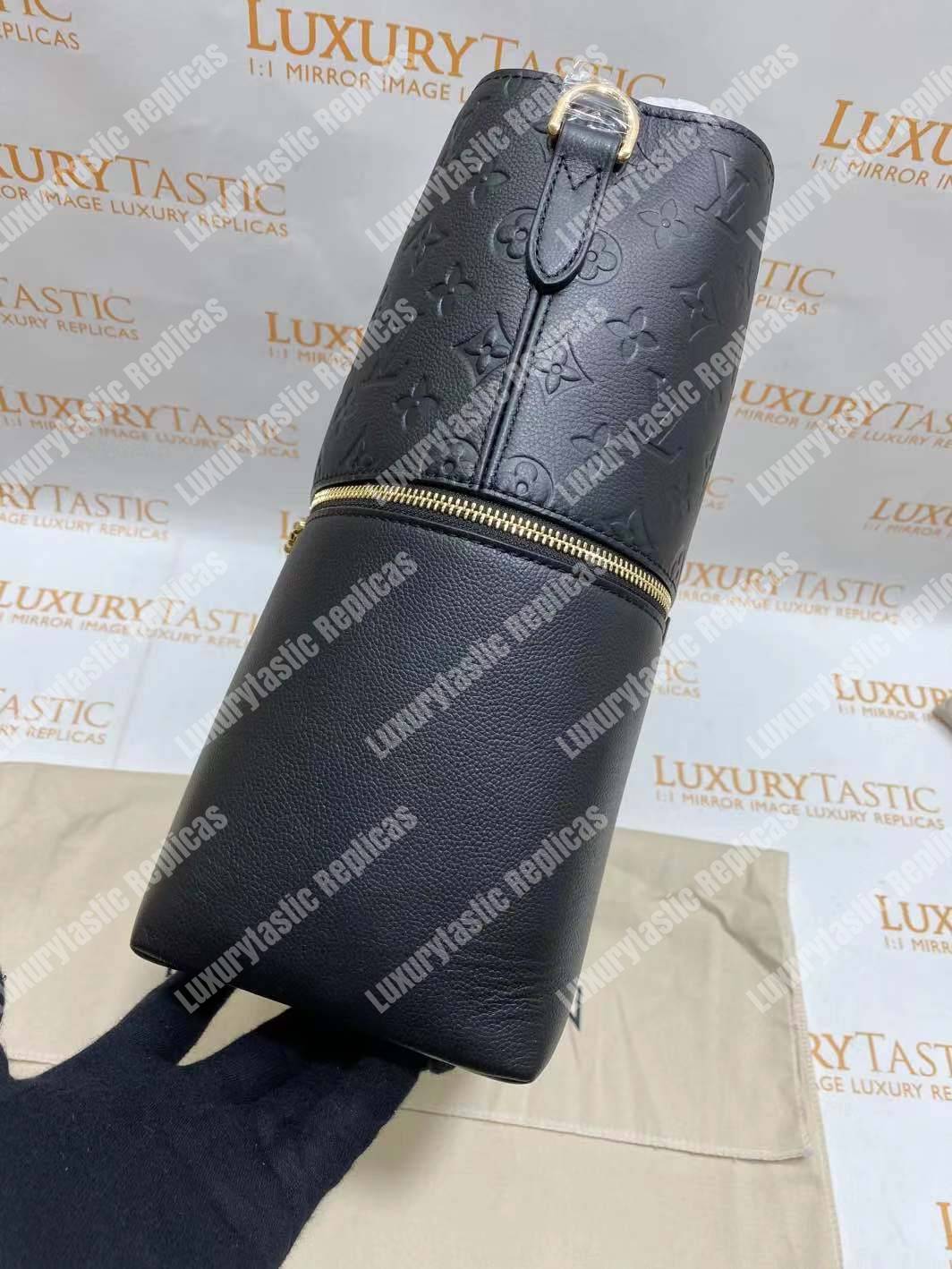 LV Melie Designer Monogram Leather Noir