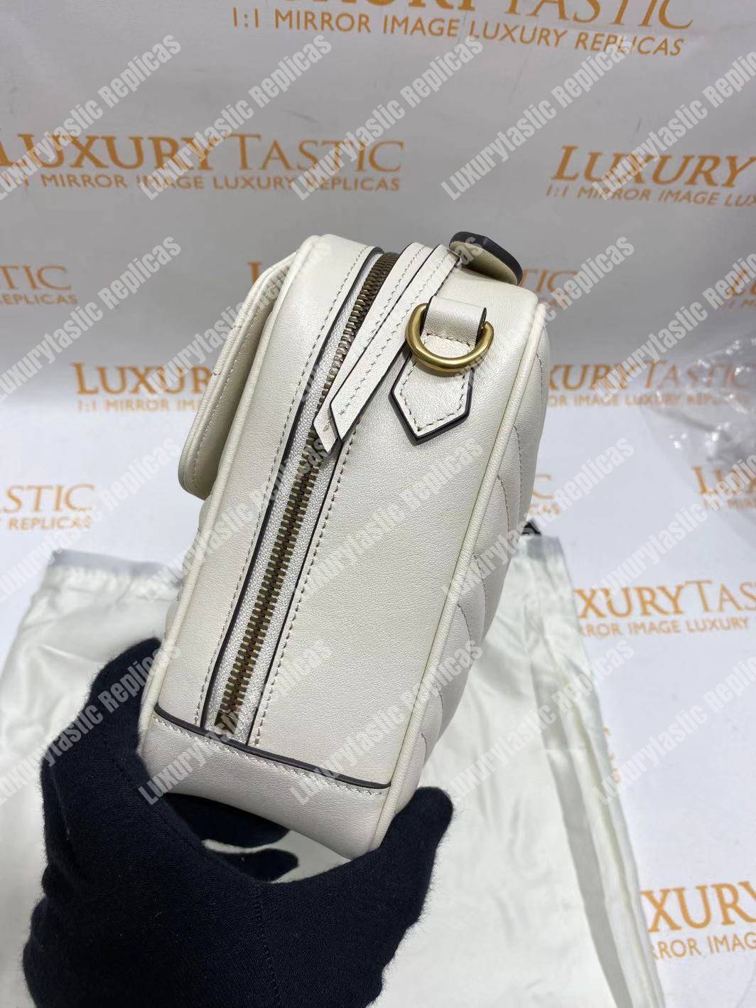 G*u*i gg marmont small shoulder bag white