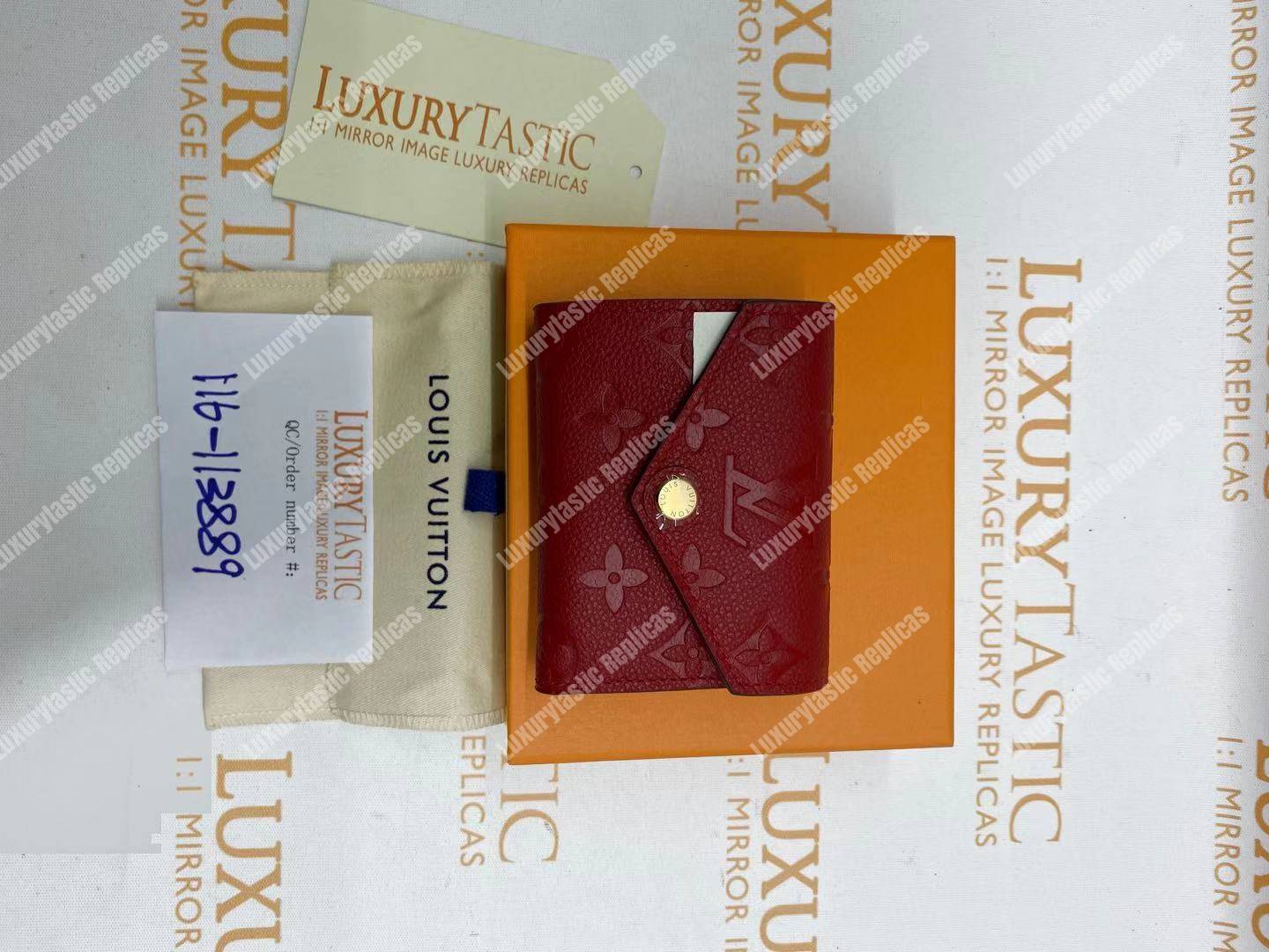LV Zoé Wallet Monogram Empreinte Scarlet