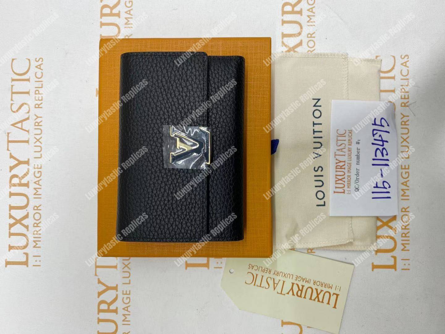 LV Capucines Compact Wallet Noir
