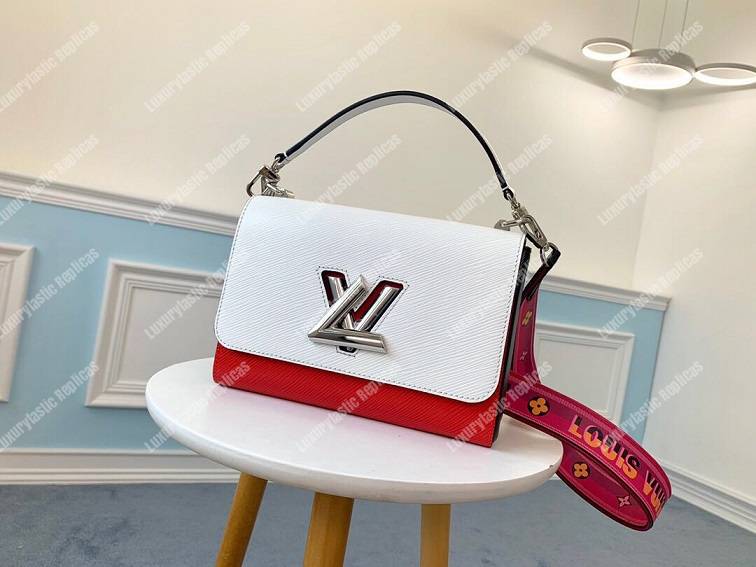 LV Twist MM Epi Blanc/Scarlet