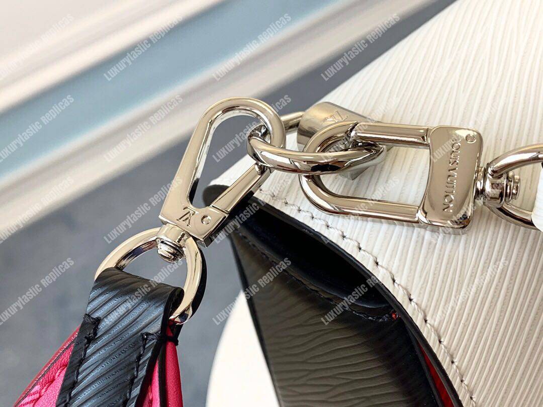 LV Twist MM Epi Blanc/Scarlet