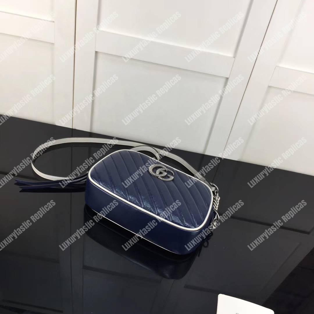 G*u*i gg marmont matelassé shoulder bag blue