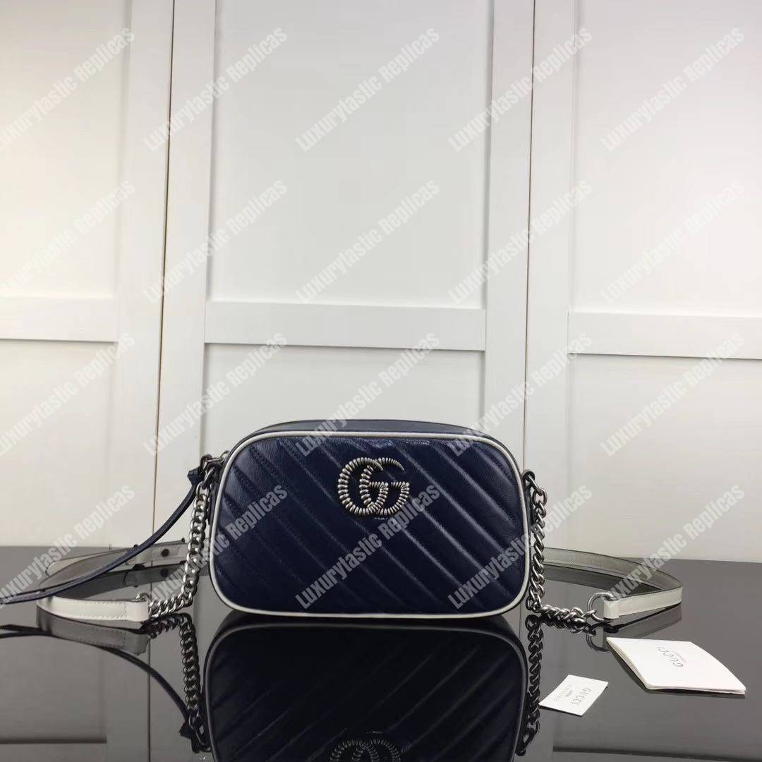 G*u*i gg marmont matelassé shoulder bag blue