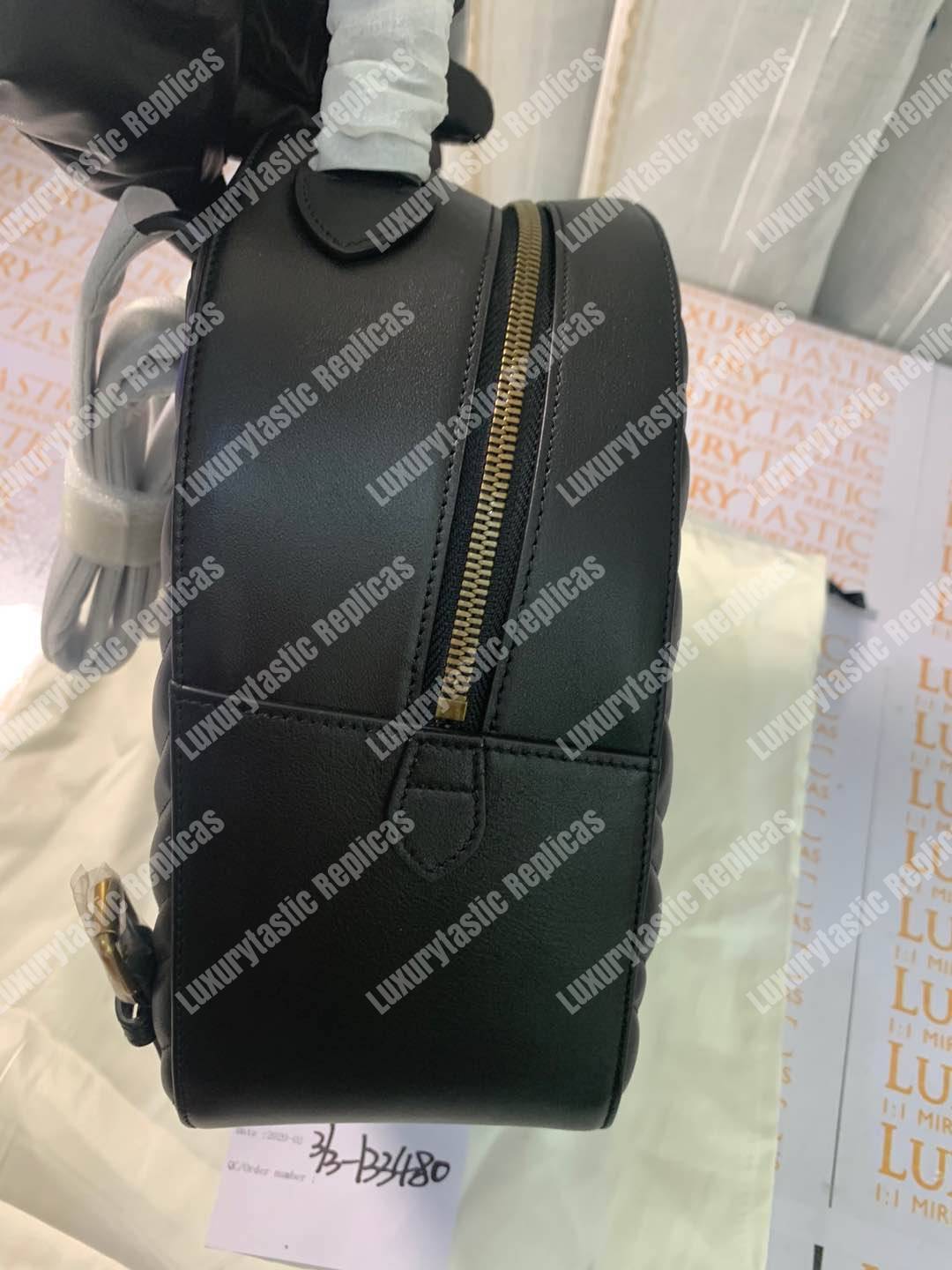 G*u*i gg marmont quilted leather backpack black