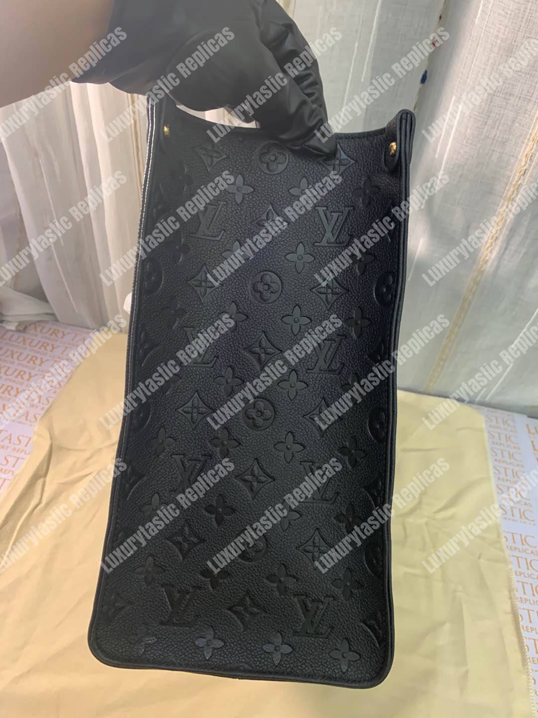 LV Onthego GM Monogram Empreinte Leather Noir
