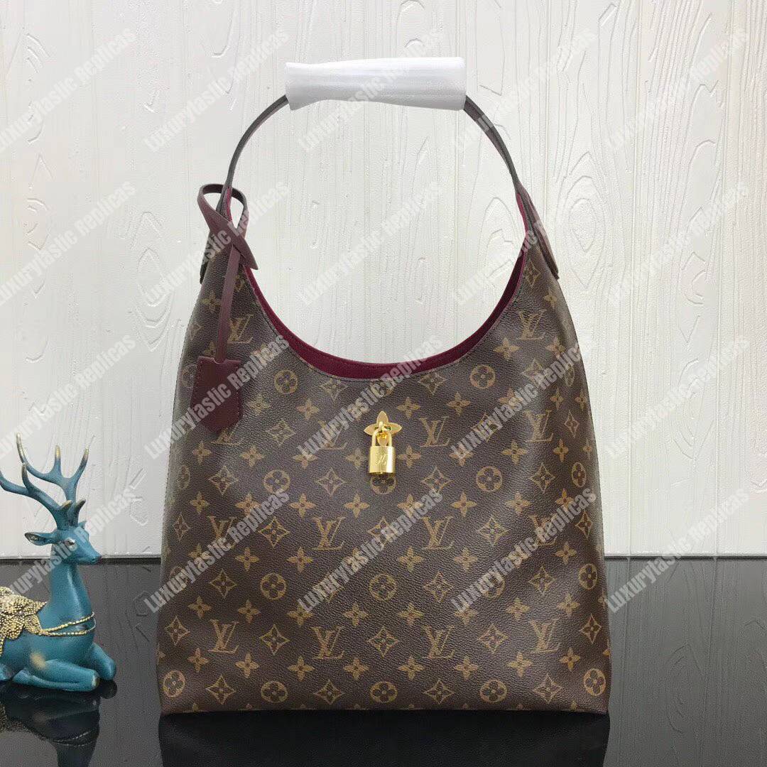 LV Flower Hobo Monogram Canvas Bordeaux