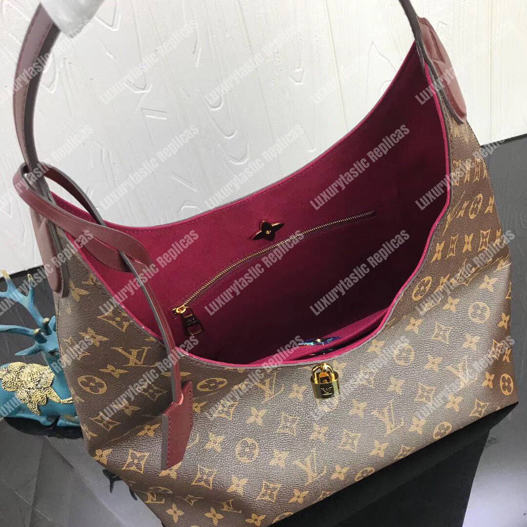 LV Flower Hobo Monogram Canvas Bordeaux