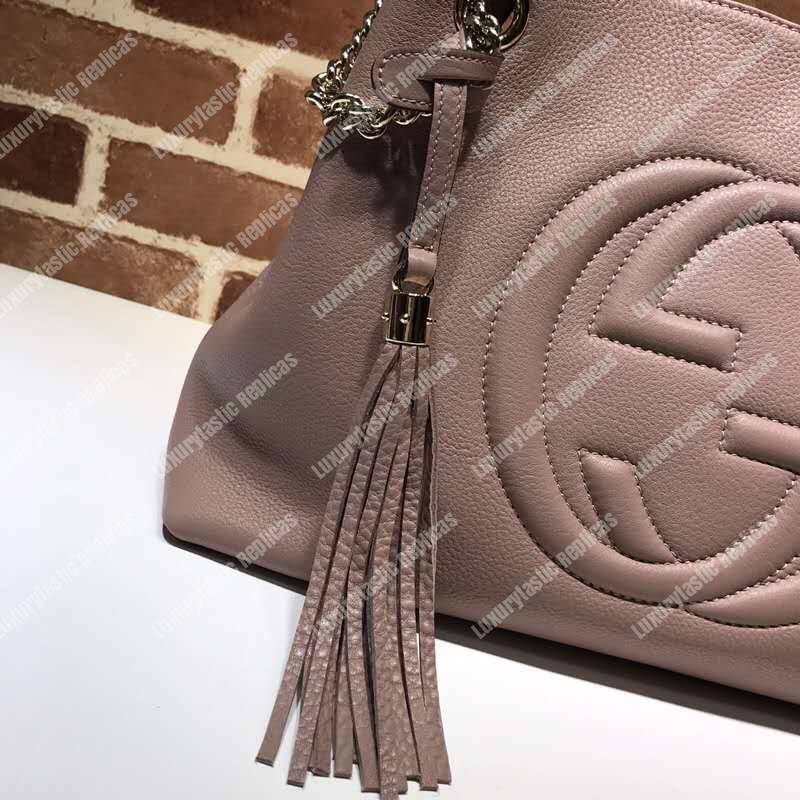 G*u*i soho shoulder bag chain strap medium neutral beige