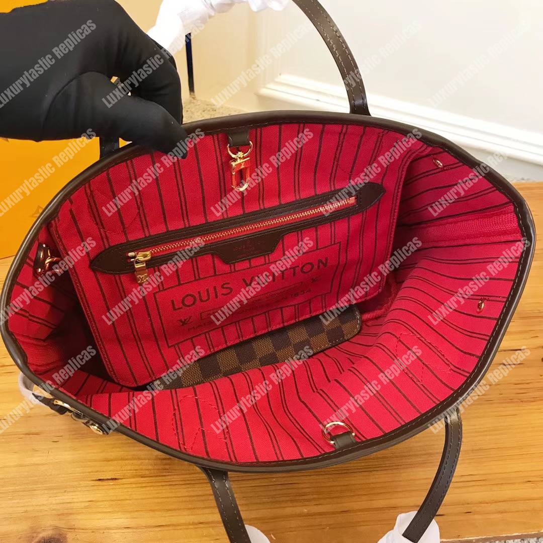 LV Neverfull PM Damier Ebene Cherise