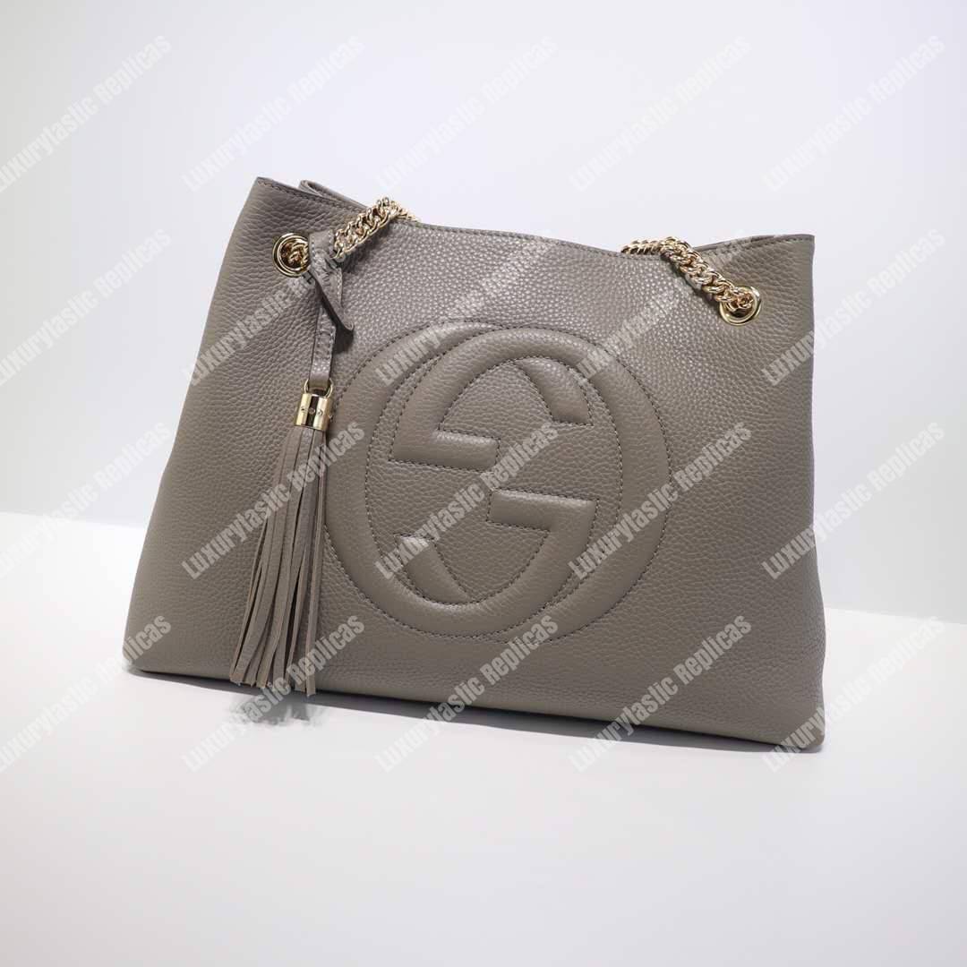 G*u*i soho shoulder bag chain strap medium grey