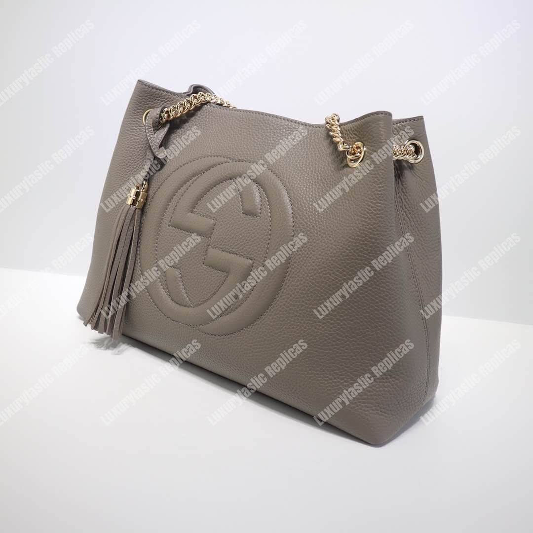 G*u*i soho shoulder bag chain strap medium grey
