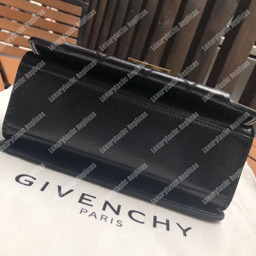 Givenchy Small Gv3 Bag In Diamond Quilted Leather Black
