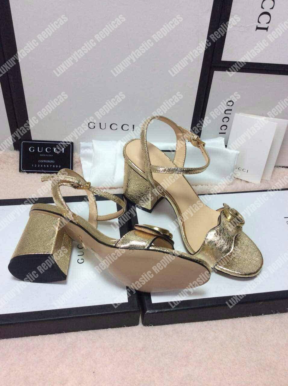 G*u*i marmont gg metallic sandals