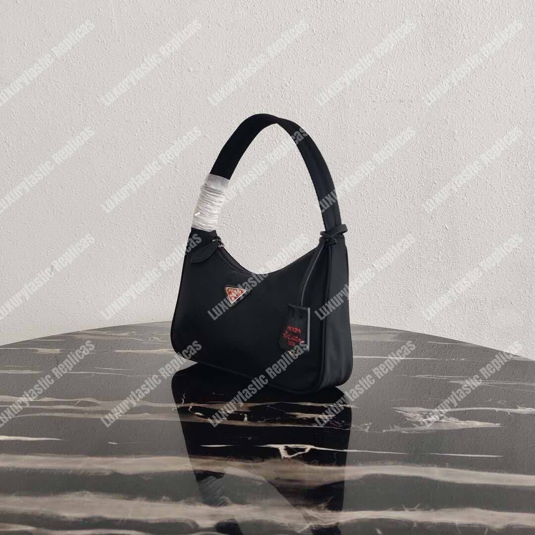 Pra*a re-edition 2000 nylon mini-bag black/red