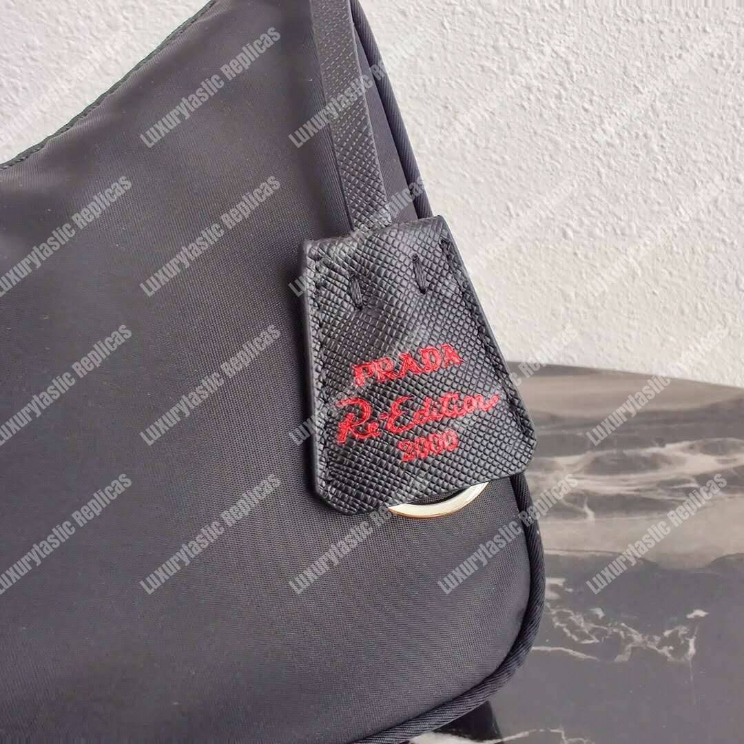 Pra*a re-edition 2000 nylon mini-bag black/red