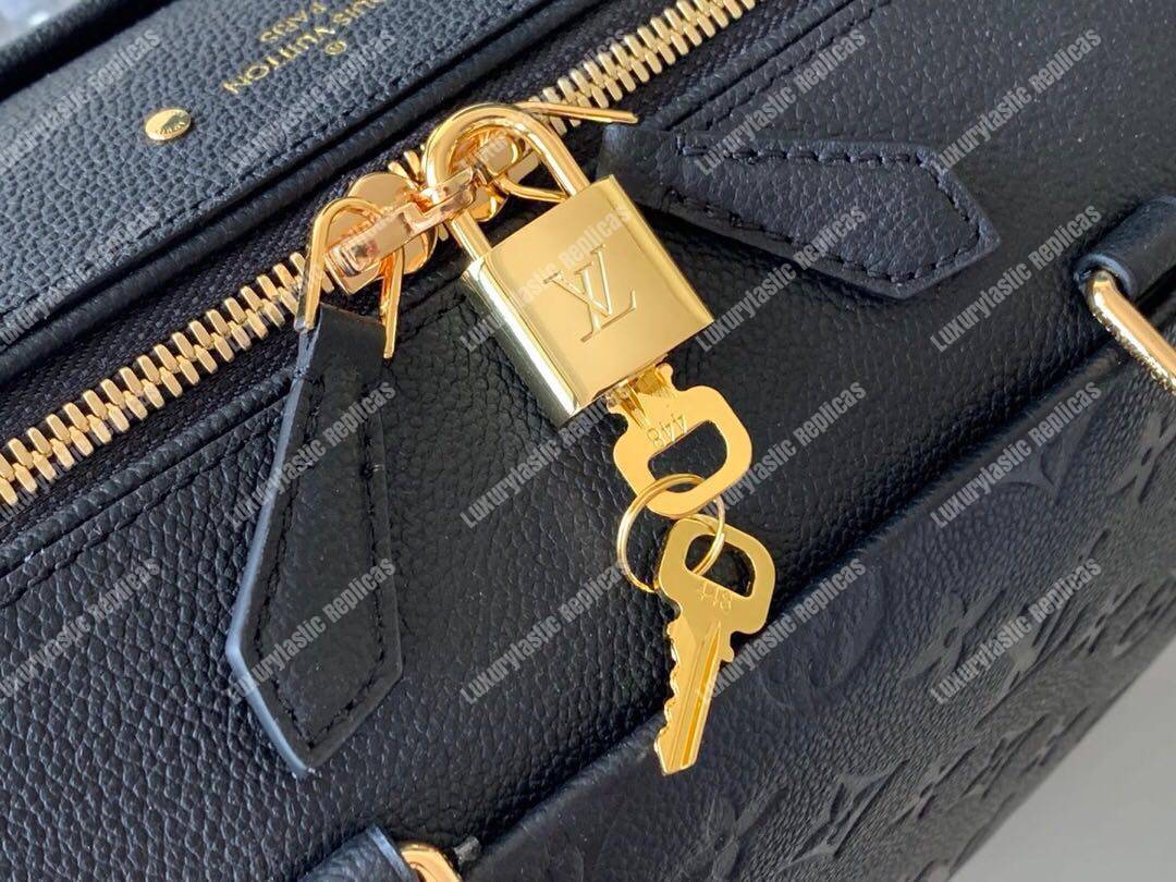 LV Speedy Bandouliere 30 Monogram Empreinte Leather Bleu Infini