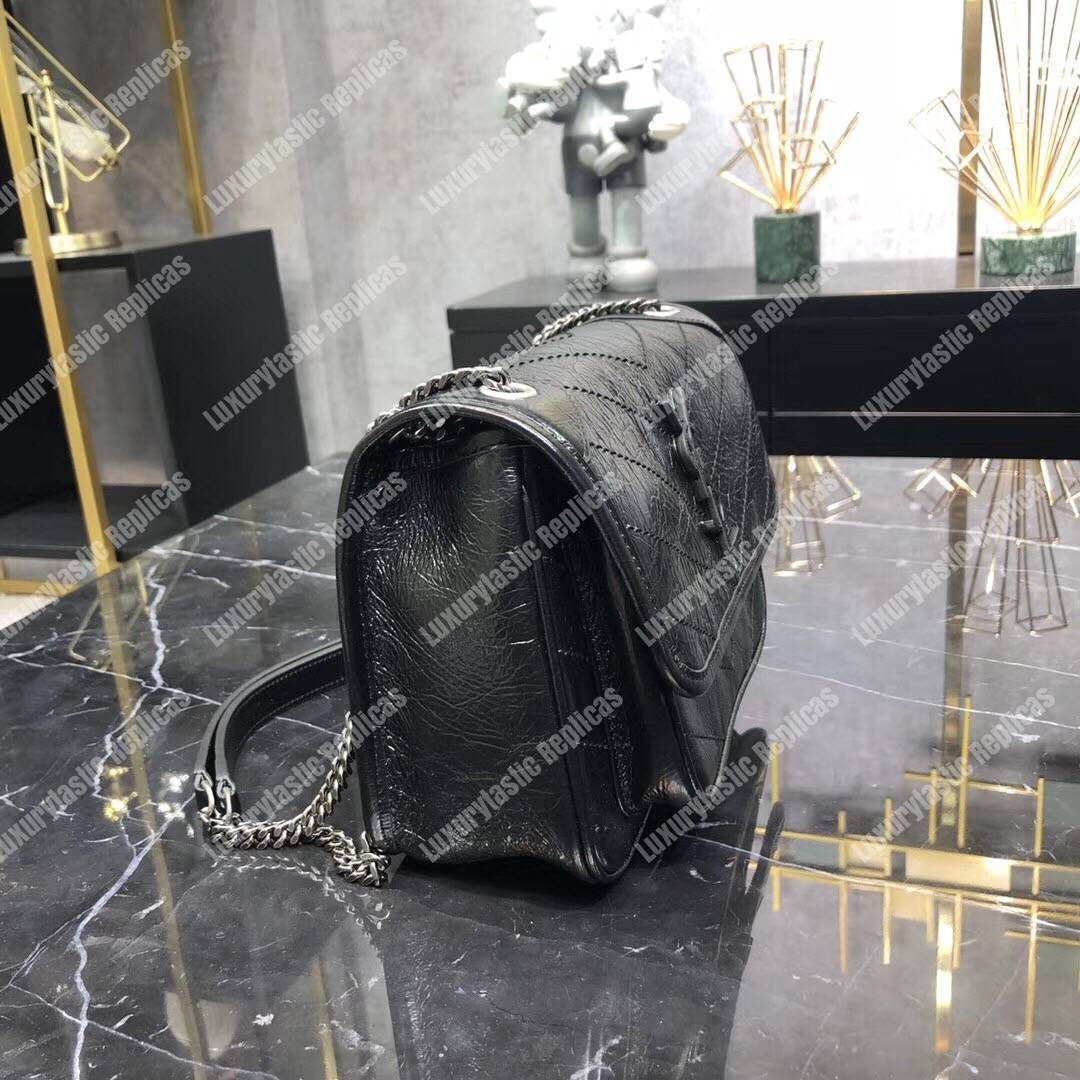 Saint Laurent Niki Baby In Vintage Leather Black