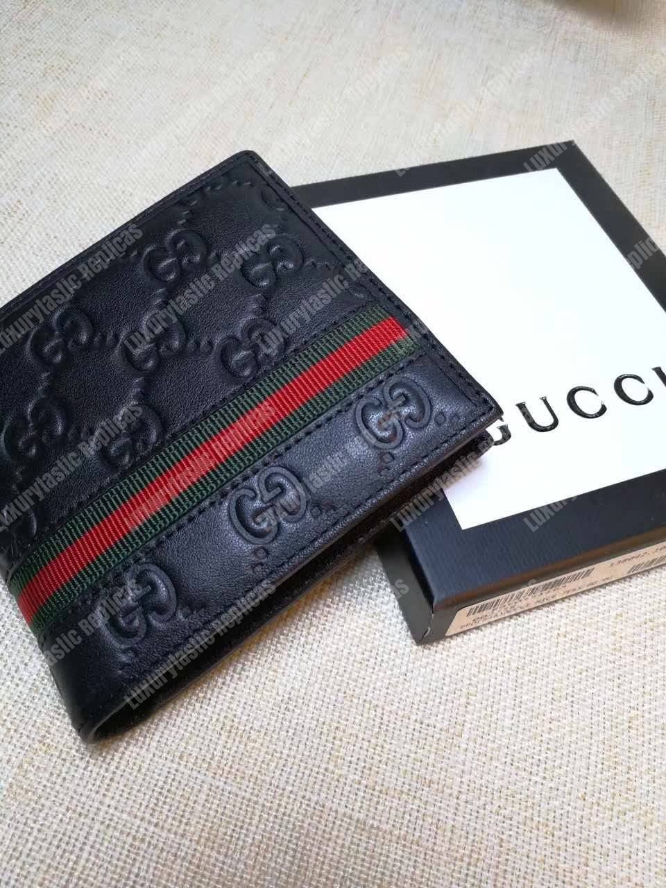 G*u*i G*u*issima web bi-fold wallet black