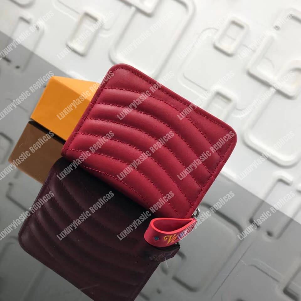 LV New Wave Zipped Compact Wallet Red